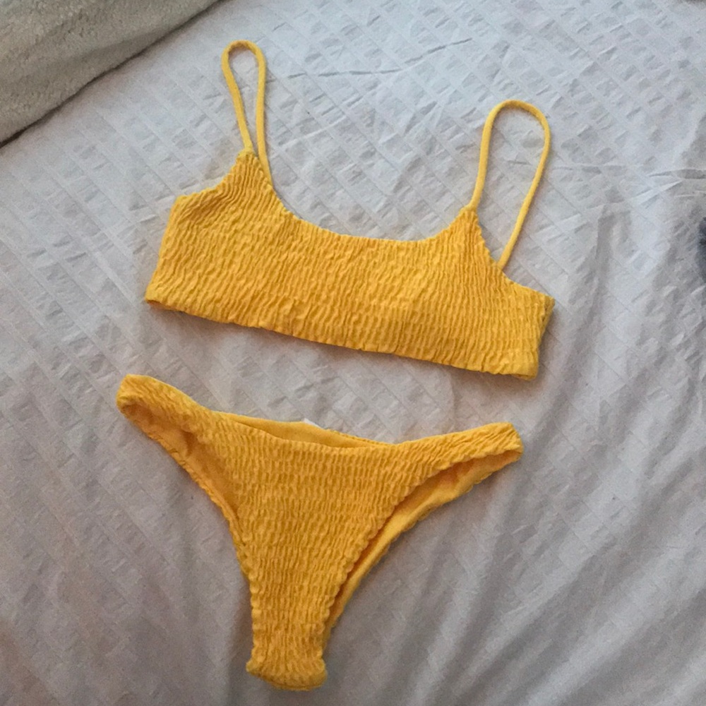 Yellow bikini!